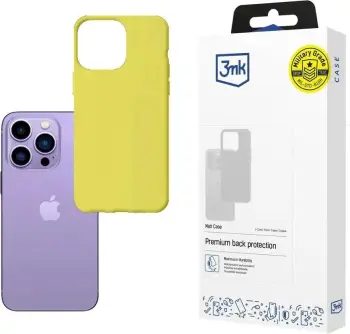 Këllëf telefoni 3MK Matt Case për Apple iPhone 14 Pro, TPU fleksibël, kompatibil me karikim wireless, ngjyrë lime