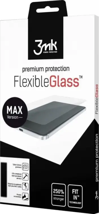 Xham për telefon 3MK FlexibleGlass MAX për Samsung Galaxy A73 5G, i zi