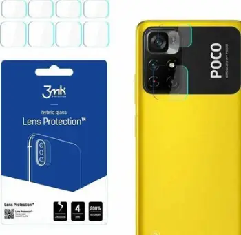 Mbrojtës kamere 3MK Lens Protect, për Xiaomi POCO M4 Pro, set 4 copë, transparent