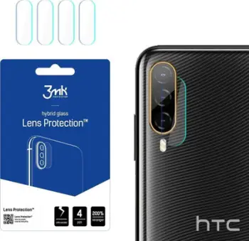 Xham hibrid për kamera 3MK për HTC Desire 22 Pro, set 4 copë, transparent