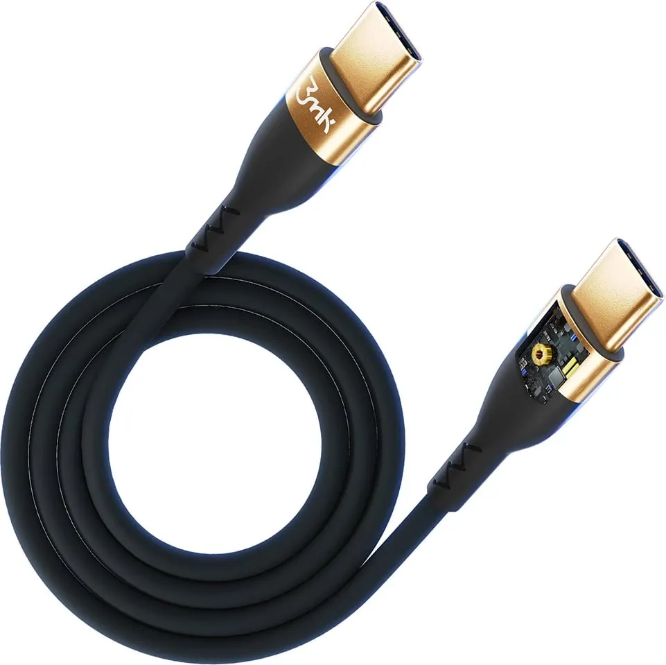 Kabllo USB-C në USB-C 3mk Hyper Silicone 2m, 100W, E zezë - 4