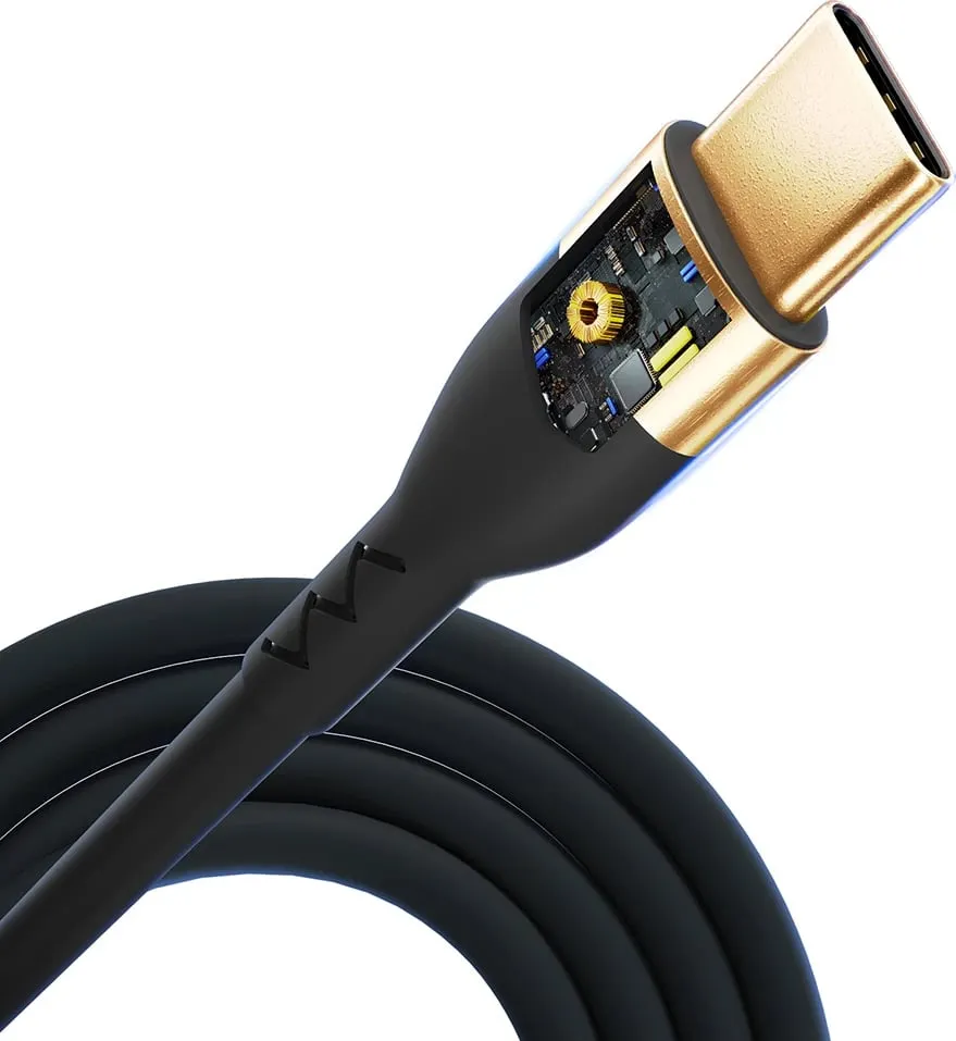 Kabllo USB-C në USB-C 3mk Hyper Silicone 2m, 100W, E zezë - 5