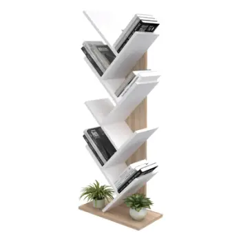 Raft librash modern LIANA FH18193.03 melaminë, ngjyrë sonama-bardhë, 53x27x138 cm