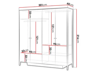 Dollap me 4 dyer SNUGLY SU-01, bezhë - 5