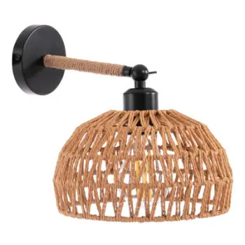 Aplik GLIDE FH4475 bazë metali, litar kërpi, [E27], 22x22x35-21H cm.