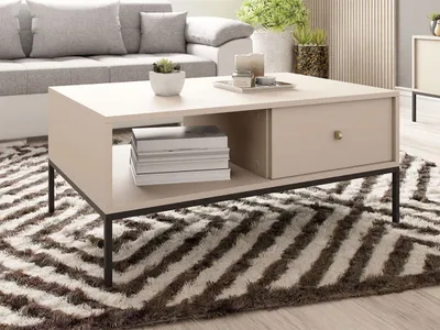 Tavolinë për kafe Tonkor Beige TL104 (104 x 46 x 68) - 2