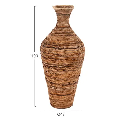 Vazo dekorative për dysheme, FH7836, ngjyrë kafe, Φ43x100H cm - 2