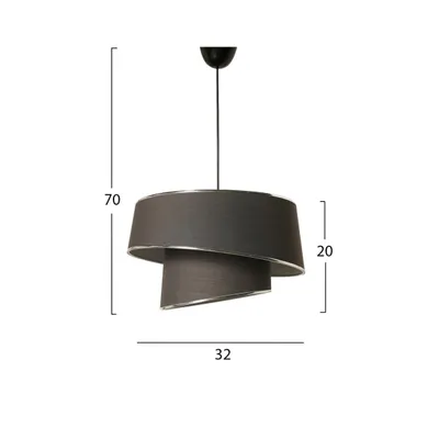 Llambë tavani Opviq, Barette, argjend, antracit - 2