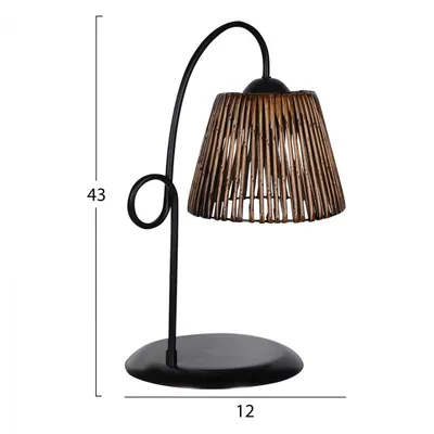 Llambë tavoline metalike, FH7490, 12x42 cm - 2