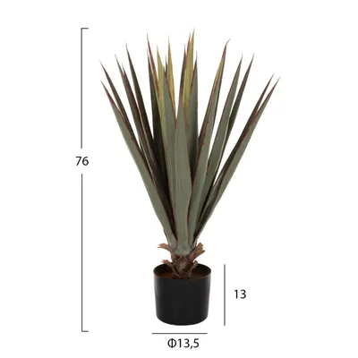 Bimë sintetike dekorative në vazo, FH7985, Sisal Agave, Φ13,5x13-76H cm - 2