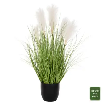 Bimë sintetike dekorative në vazo, FH4025, bar, 89H cm