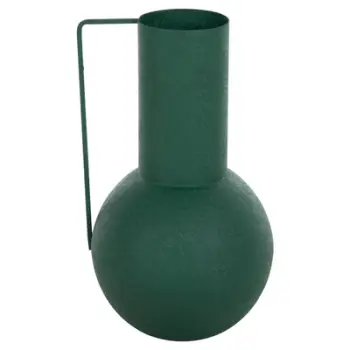 Vazo dekorative FLAGON FH4260.03 metalike në ngjyrë të gjelbër Φ26x45Hcm