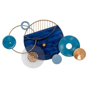 Dekor muri FH4207 metalik, ngjyra blu, 87x54 cm