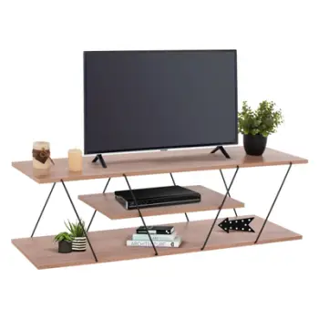 Mbajtëse TV TARS, FH8922.11, melaminë, ngjyrë druri natyral dhe e zezë, 120x32x33H cm