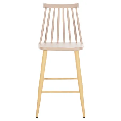 Karrige për bar mesatare VANESSA FH9300.25 ngjyrë kapuçino PP & këmbë metalike ngjyrë druri 45,5x46x97Hcm., set prej 2 copë - 3