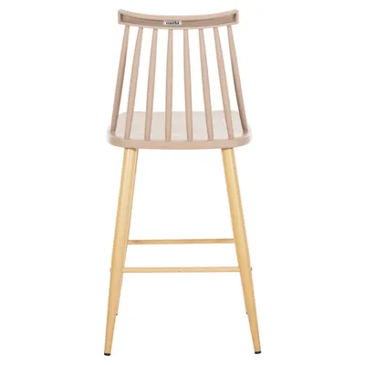 Karrige për bar mesatare VANESSA FH9300.25 ngjyrë kapuçino PP & këmbë metalike ngjyrë druri 45,5x46x97Hcm., set prej 2 copë - 6