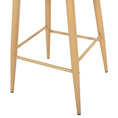 Karrige për bar mesatare VANESSA FH9300.25 ngjyrë kapuçino PP & këmbë metalike ngjyrë druri 45,5x46x97Hcm., set prej 2 copë - 10