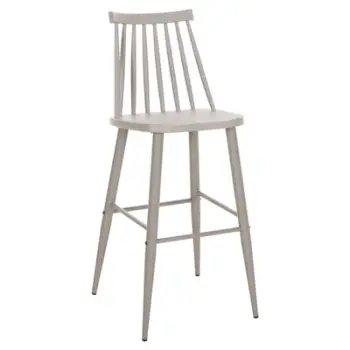 Karrige për bar, vend i lartë, VANESSA FH8459.20, gri PP & këmbë metalike gri, 47x48,5x107H cm., set prej 2 copë