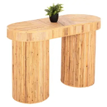 Konsolë ovale GATSBY FH9871 rattan natyral, ngjyrë natyrale, 110x45x74.5 cm