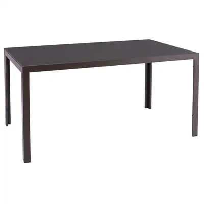 Tavolinë metalike ngjyrë kafe me xham kafe 150x90x75 cm FH5767.02 - 1