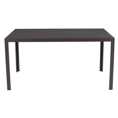 Tavolinë metalike ngjyrë kafe me xham kafe 150x90x75 cm FH5767.02 - 3