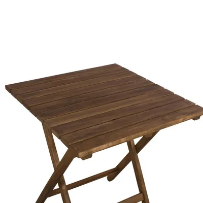 Tavolinë regjisori Limnos 70x70x75cm dru i fortë ngjyrë arre FH5648.01 - 5