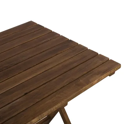 Tavolinë regjisori Limnos 70x70x75cm dru i fortë ngjyrë arre FH5648.01 - 6