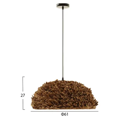 Llambë varëse tavani, FH4353, ngjyrë natyrale, Φ62x30-120Hcm - 2