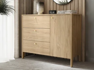 Komodë dhe 3 sirtarë SNUGLY SU-03, bezhë - 2