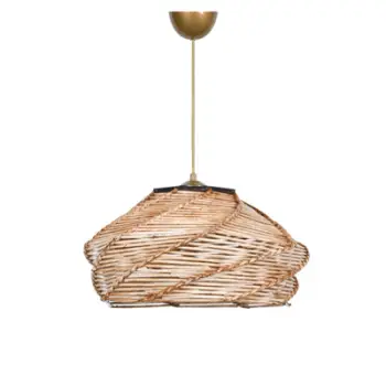 Llambë varëse për tavan, bambu dhe dru, FH7365.01, 36x36x65 cm
