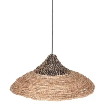 Llambë varëse tavani prej fibrash Manila, ngjyrë natyrale dhe e zezë, Φ45x23-60Hcm, FH7785
