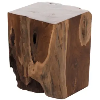 Karrige për bar FH7721 katrore, dru teak natyral, 30x30x40H