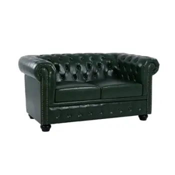 Karrige POLINA Chesterfield, ngjyrë jeshile Cypress, PU, FH3011.08, 106x87x70H cm