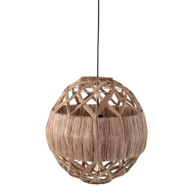 Llambë varëse tavani sferike me fibra abaka natyrale 44x44x46-80Hcm.FH7779 - 1