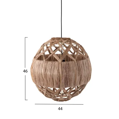 Llambë varëse tavani sferike me fibra abaka natyrale 44x44x46-80Hcm.FH7779 - 2