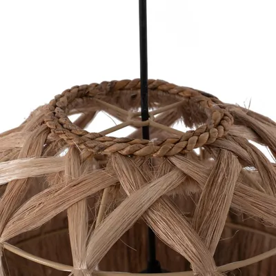 Llambë varëse tavani sferike me fibra abaka natyrale 44x44x46-80Hcm.FH7779 - 4