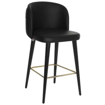 Karrige për bar profesionale MARCELLO FH9280.41 PU e zezë druri 50x58x100Hcm