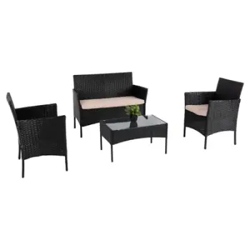 Set ulëse për kopsht STASIA FH6089.01, 4 pjesë, e zezë/bezhë