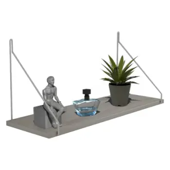 Raf muri AGILAN, FH9183.14, melaminë në ngjyrë SONOMA-metal i bardhë, 72x20x27H cm