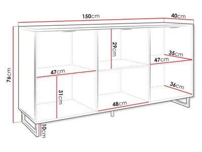 Komodë Surezi 3D (150 x 76 x 40) - 5