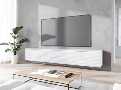 Komodë për TV D 180 MDF, bardhë - 2