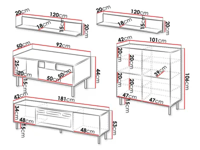 Set mobilie për dhomën e ndenjës Lasiewa V - 7