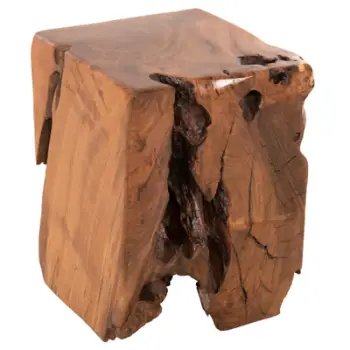 Karrige e ulët KUMO FH7893 dru TEAK ngjyrë natyrale 30x30x40Hcm