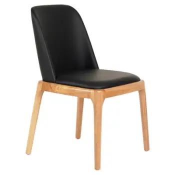 Karrige për ngrënie FURLAN FH9944.01 dru gome, PU e zezë, 54,5x58x86 cm