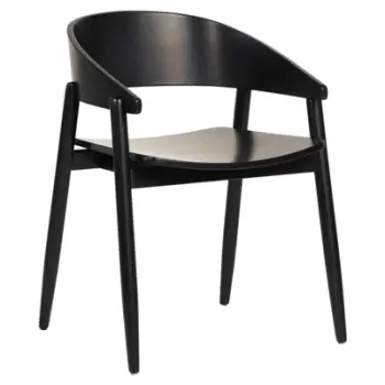 Karrige për ngrënie CANOP FH9950.02 dru frashëri ngjyrë e zezë 56,5x61x74H cm