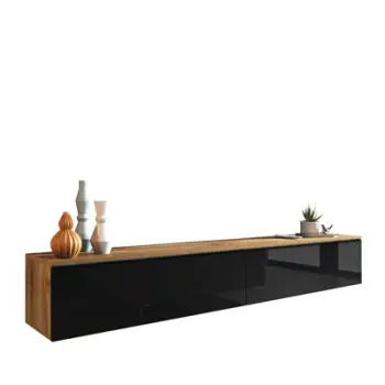 Komodë për TV Dlone 180 (180 x 30 x 33), Bezhë / Zezë