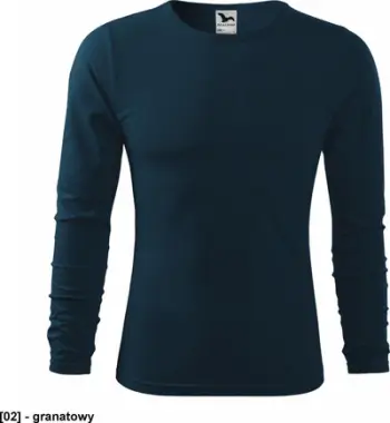 Bluza me mëngë të gjata Malfini Fit-T LS MLI-11902, pambuk, slim fit, blu navy