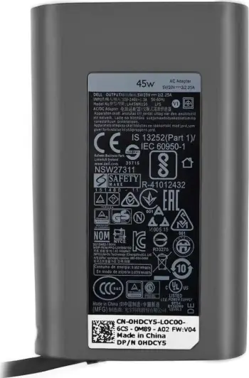 Karikues për laptop Dell, 45W, i hirtë