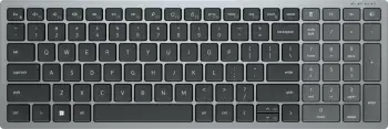 Tastierë Dell KB740, RF Wireless + Bluetooth, e zezë / e hirtë