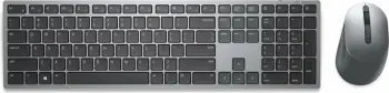 Tastierë DELL KM7321W, Full-size, Wireless, RF Wireless + Bluetooth, AZERTY, Maus përfshirë, Gri, Titanium